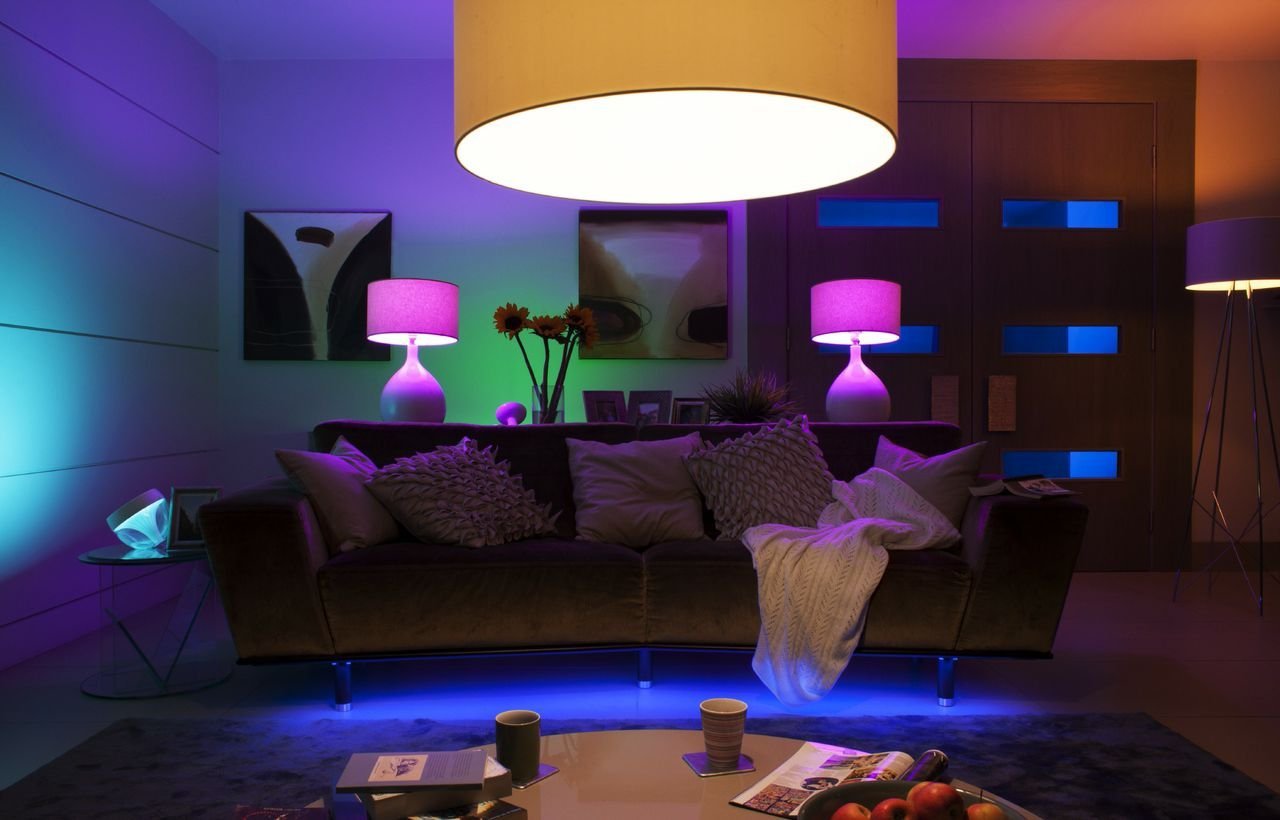 phillips hue living room lights